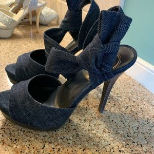 Denim high heels size 6.5